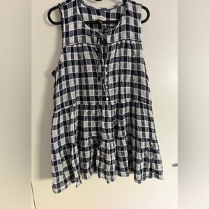 Anthropologie Pilcro Neve Tiered
Gingham Blouse